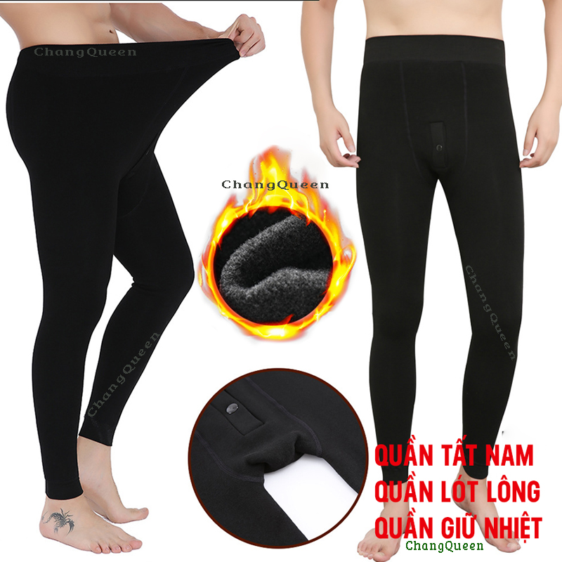 Quần Tất Lót Lông Giữ Nhiệt Cho Nam Dưới 85kg Lông Mịn Dày Dặn Chịu Lạnh Tốt Co Giãn thoải Mái