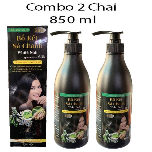 Combo 2 chai dầu gội bồ kết xã chanh 850 ml