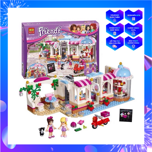Đồ chơi xếp hình lego Friends Tiệm bánh ngọt cupcake bela 10496