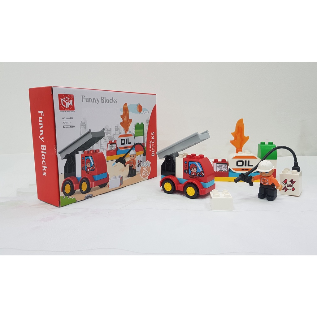 Bộ đồ chơi xe công trình lắp ghép friso