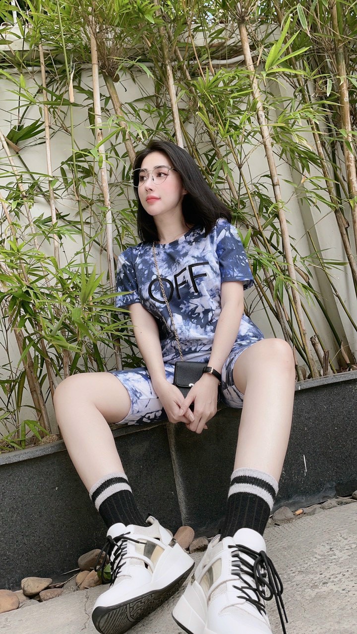 Đồ bộ mặc nhà, set bộ thun lửng vải loang chất thun co giản thoải mái