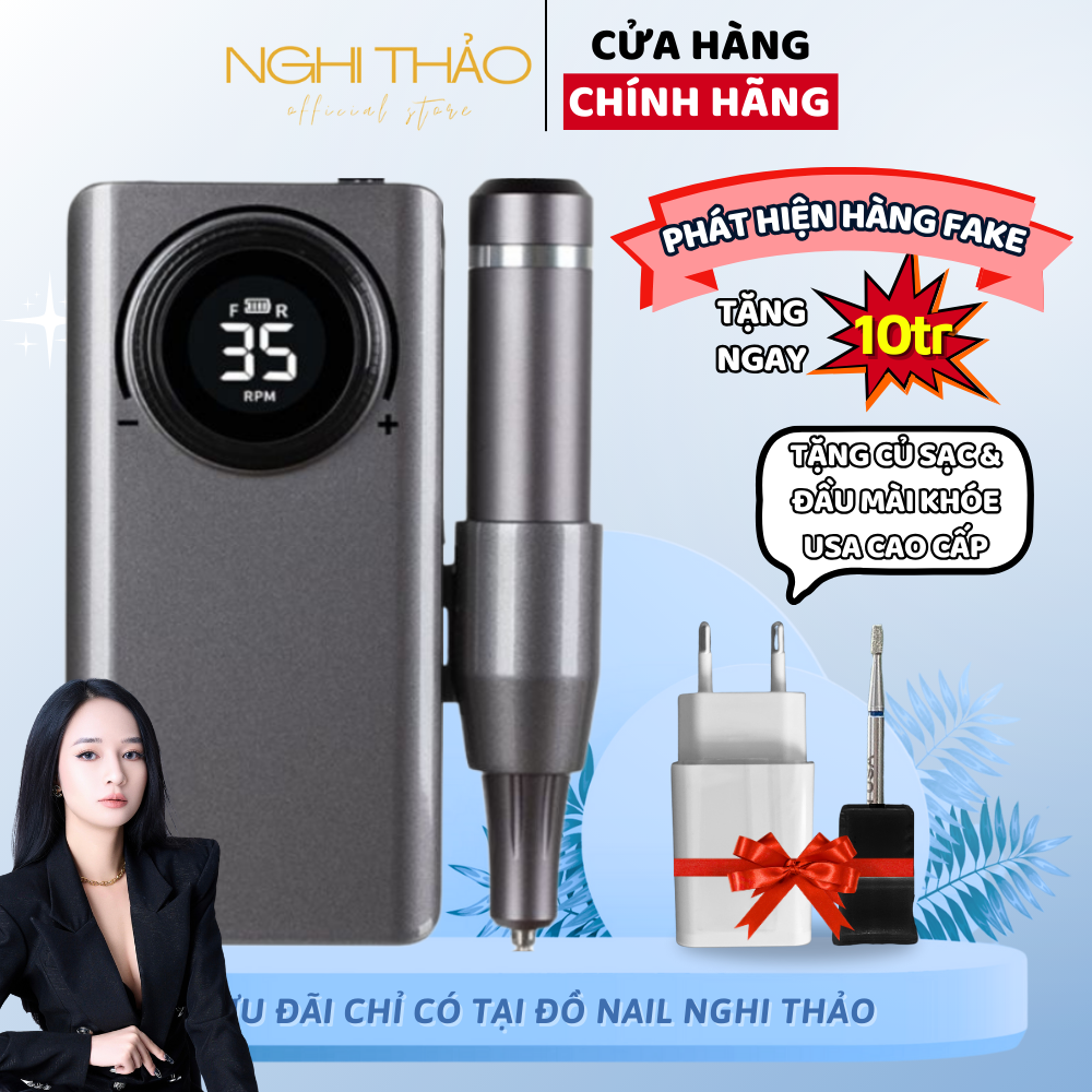 Máy mài móng tích điện cầm tay Jeliva Nghi Thảo