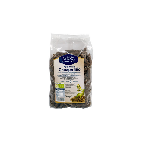 Nui ống gai dầu nguyên cám hữu cơ Sottolestelle 500g
