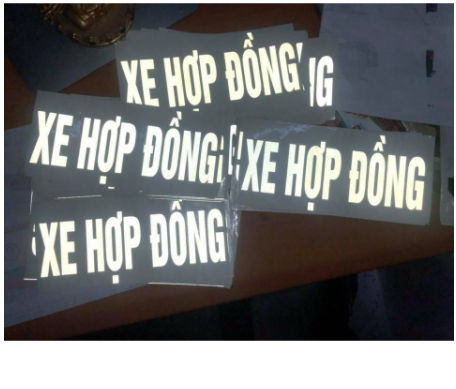 DECAL PHẢN QUANG XE HỢP ĐỒNG/ XE DU LỊCH 3M KÍCH THƯỚC ĐÚNG QUY CHUẨN,TỰ DÁN TẠI NHÀ DỄ DÀNG, TIỆN LỢI