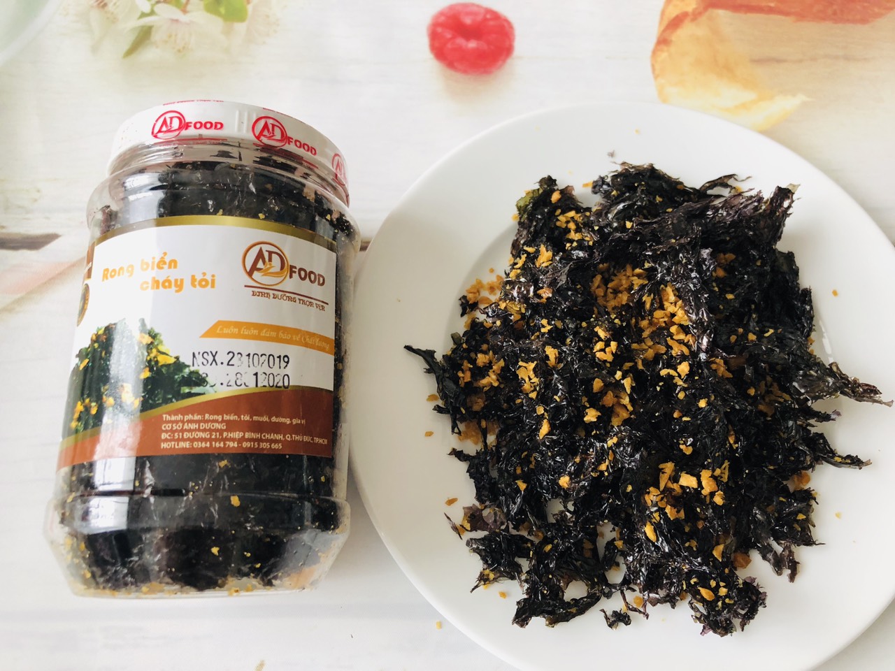 Rong biển cháy tỏi nhà tự làm hũ lớn, hủ 100g_monhi_food
