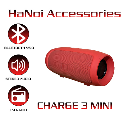 Loa bluethooth không dây charge 3+ mini vỏ nhôm, hỗ trợ thẻ nhớ/usb/fm - bao test