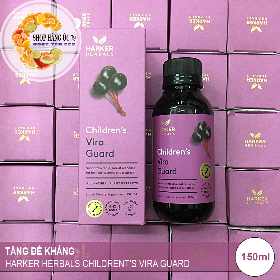 TĂNG ĐỀ KHÁNG  - HARKER HERBALS CHILDRENT'S VIRA GUARD 150ml