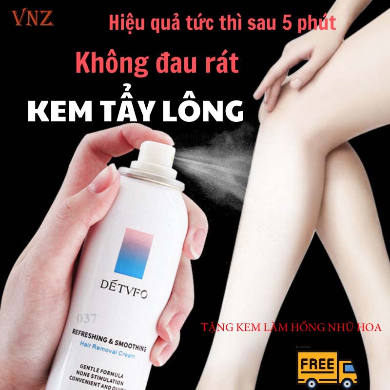 Kem tẩy lông thái lan dạng xịt 150ml dịu nhẹ không đau detvfo tẩy lông hiệu quả - kem tẩy lông nách tay chân lưng