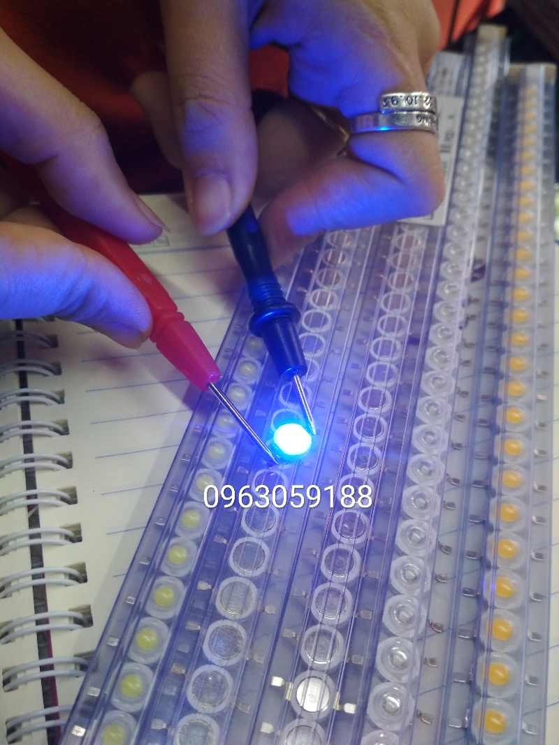 Nhân Led 3w xanh dương Zin combo 10 bóng