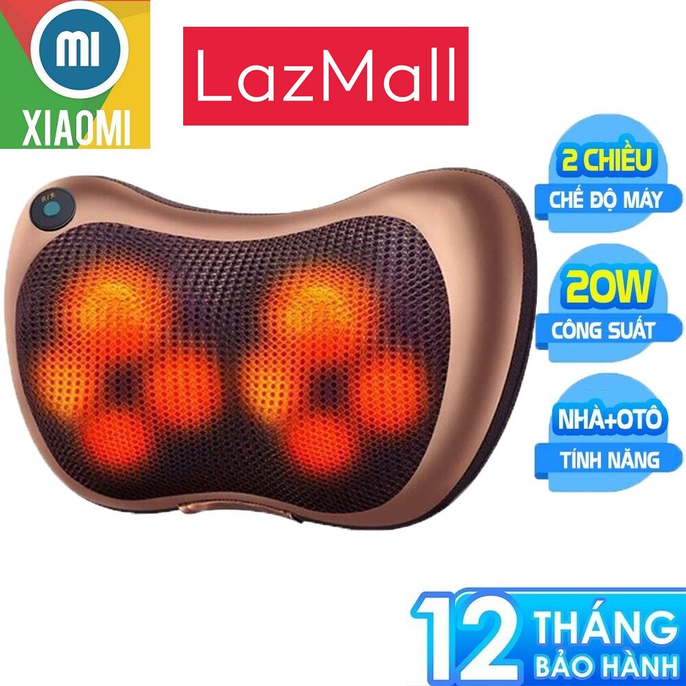 Xiaomi LazMall Massage Hồng Ngoại Gối Massage 8 Bi Hồng Ngoại - Máy Massage Cổ Vai Gáy Giúp Xoa Dịu Cơn Nhức Mỏi Của Người Già, Giảm Nhanh Mỡ Thừa Hay Sự Mệt Mỏi Của Người Ngồi Lâu Trước Máy Tính.