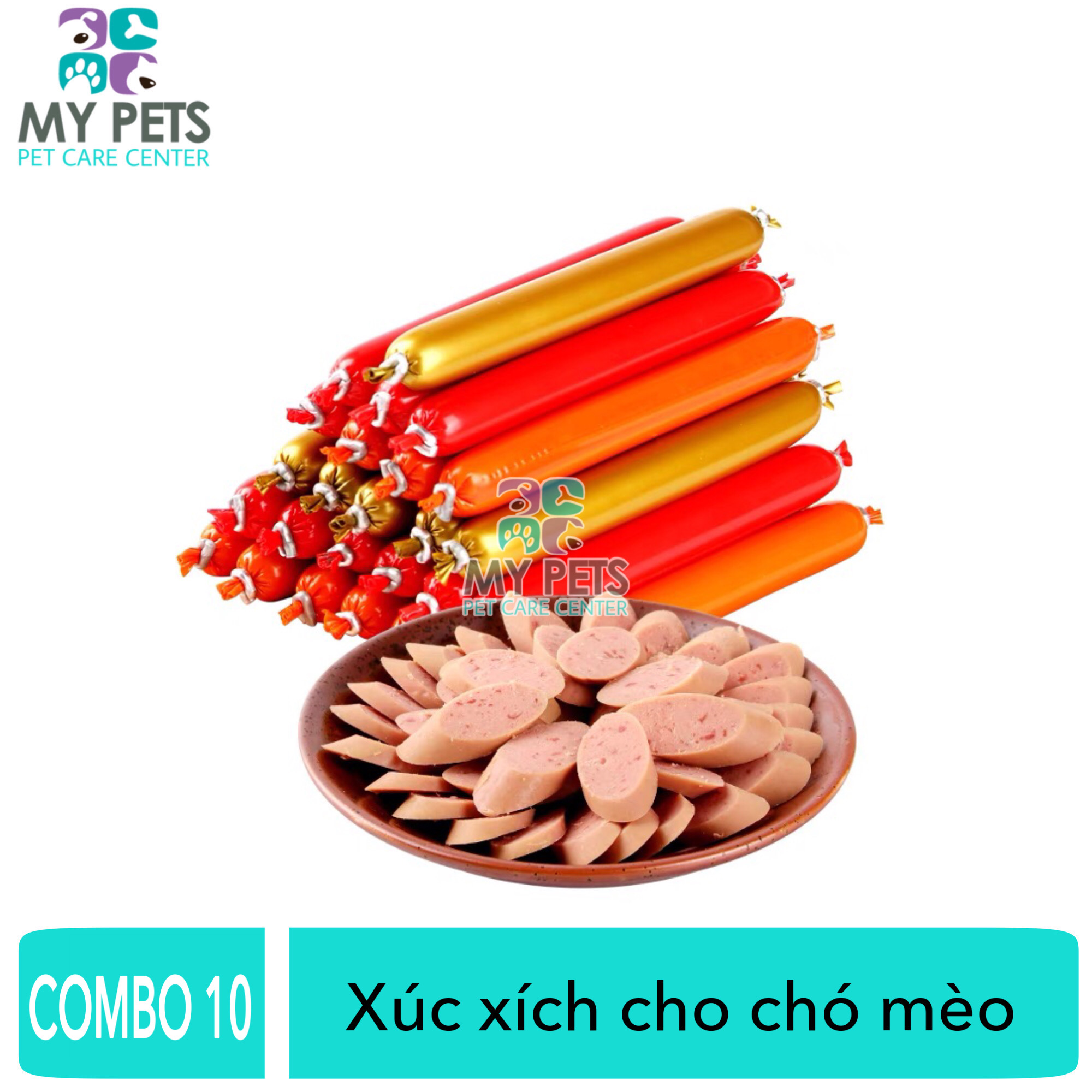 Combo 10 cây Xúc xích dinh dưỡng dành cho chó mèo - Lẻ 10 cây X 15g