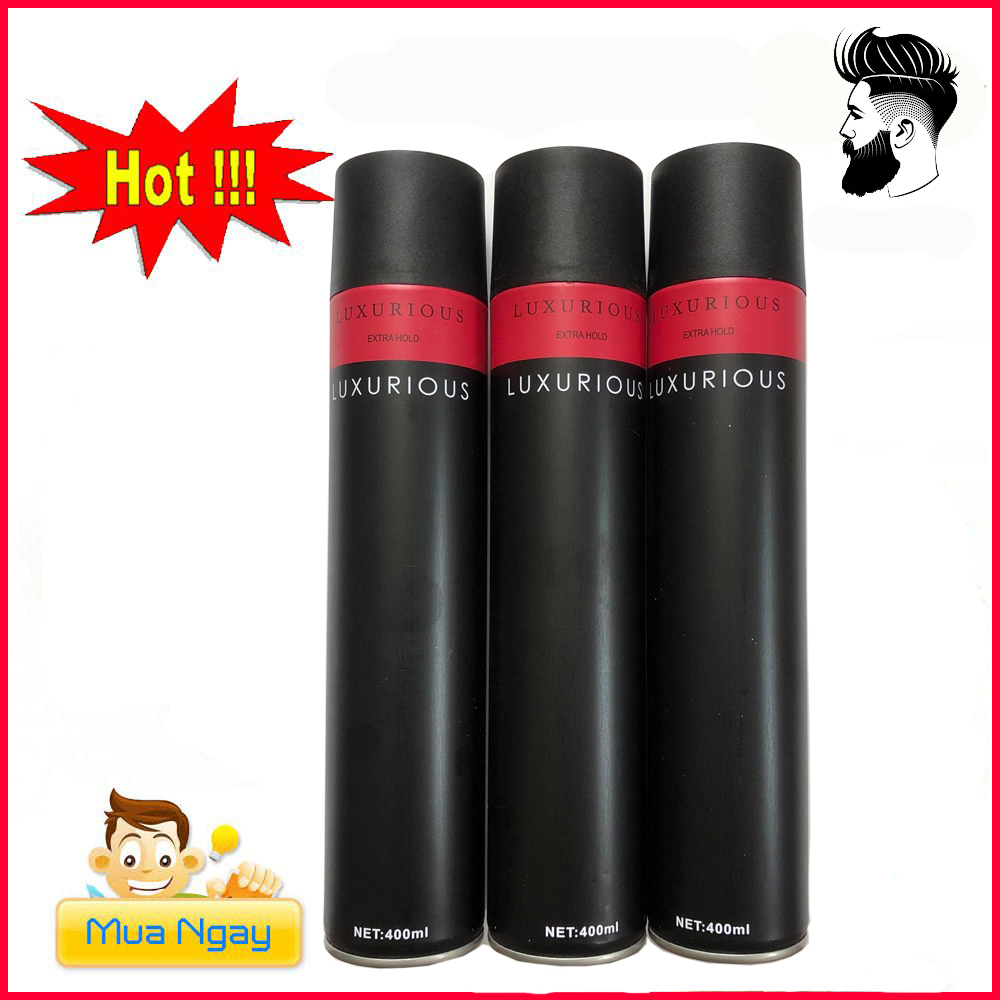 combo 3 keo xịt tóc nam nữ luxurious hàng chuẩn salon công ty siêu giữ nếp dành cho mọi loại tóc