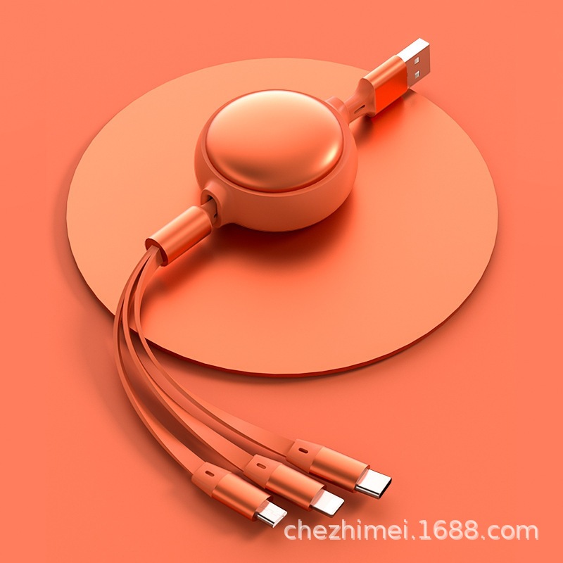 [COD] Cáp Dữ Liệu Điện Thoại Di Động Một Kéo Ba Cho Apple Android type-c Nhận Quà LOGO Đơn