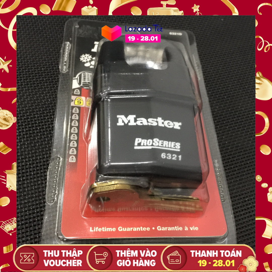 Ổ khóa chống cắt master lock 6321 thân thép rộng 54mm dòng proseries - mitishop