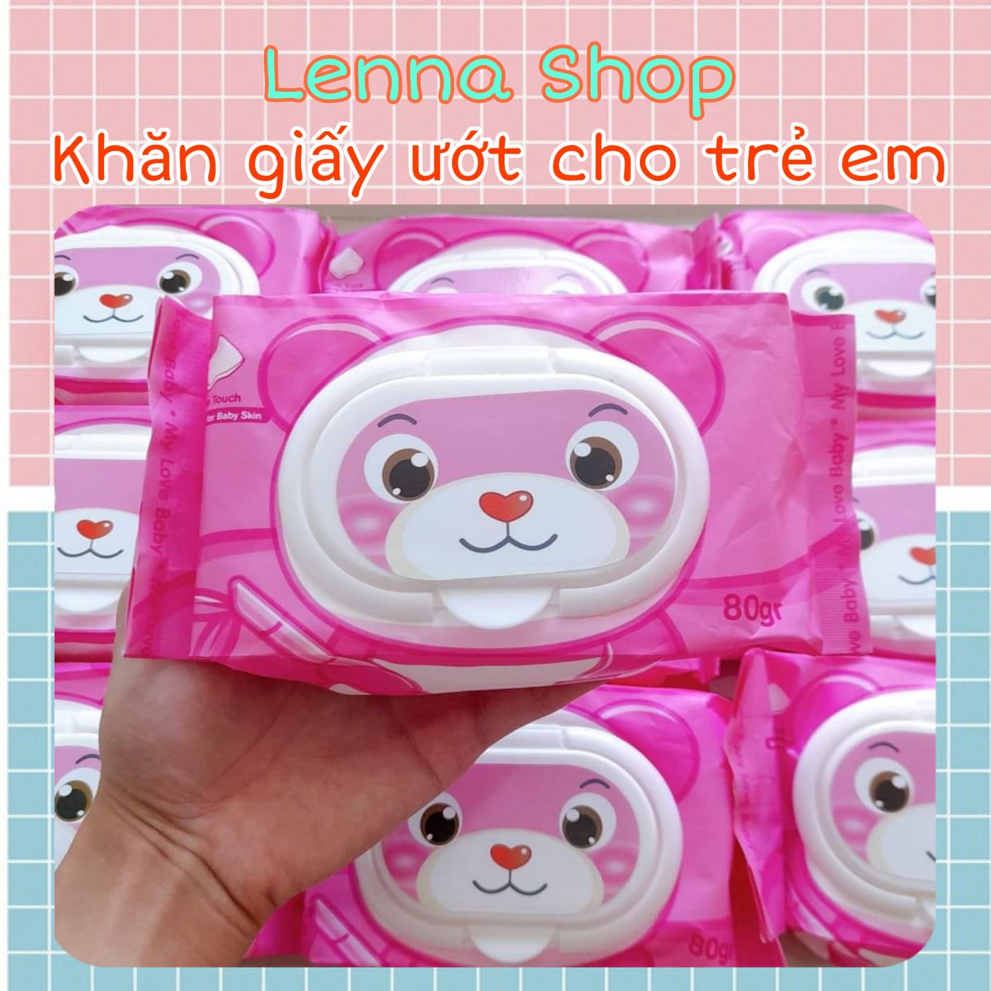 Khăn giấy ướt 🌸🌸🌸 khăn ướt cao cấp my love baby