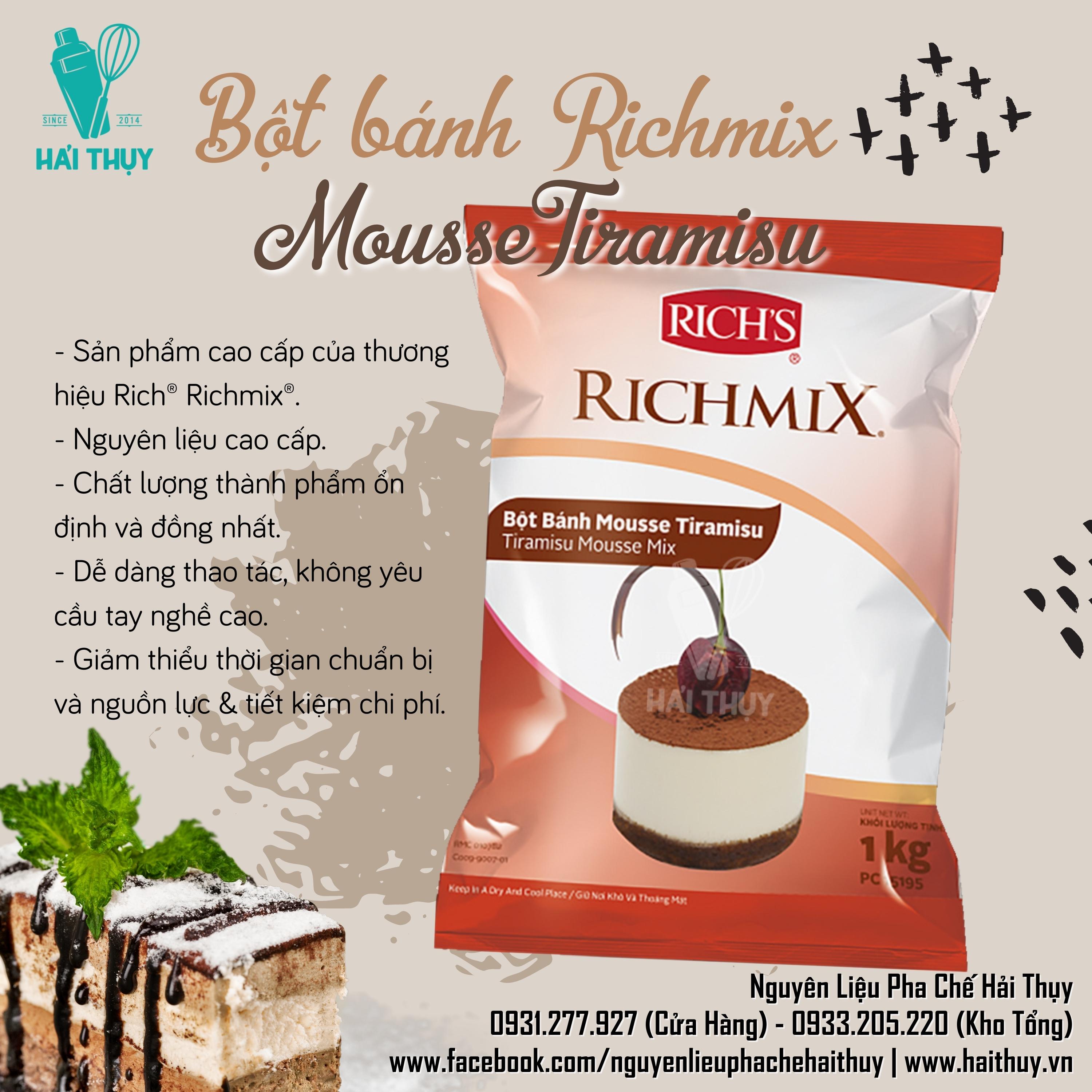 Bột Bánh Mousse Tiramisu Rich's 1kg