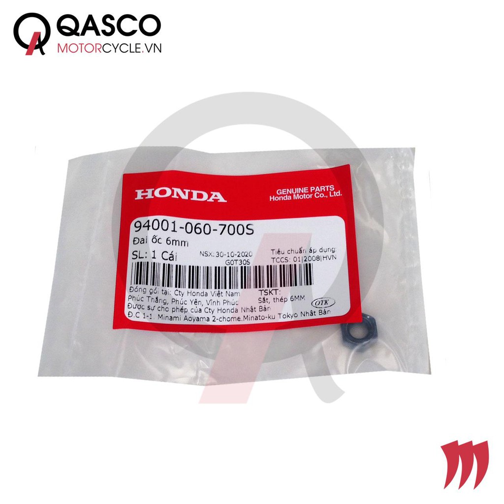 Đai ốc honda 6mm dùng chung nhiều xe qasco