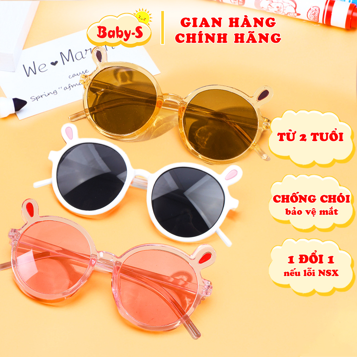 Kính cho bé 28 tuổi gọng nhựa BabyS Kính mát cho bé chống tia UV bảo vệ mắt nhiều màu sắc xinh xắn SK010