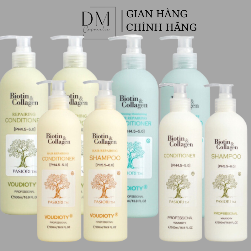 Cặp dầu gội và dầu xả biotin collagen 500 - 1000ml