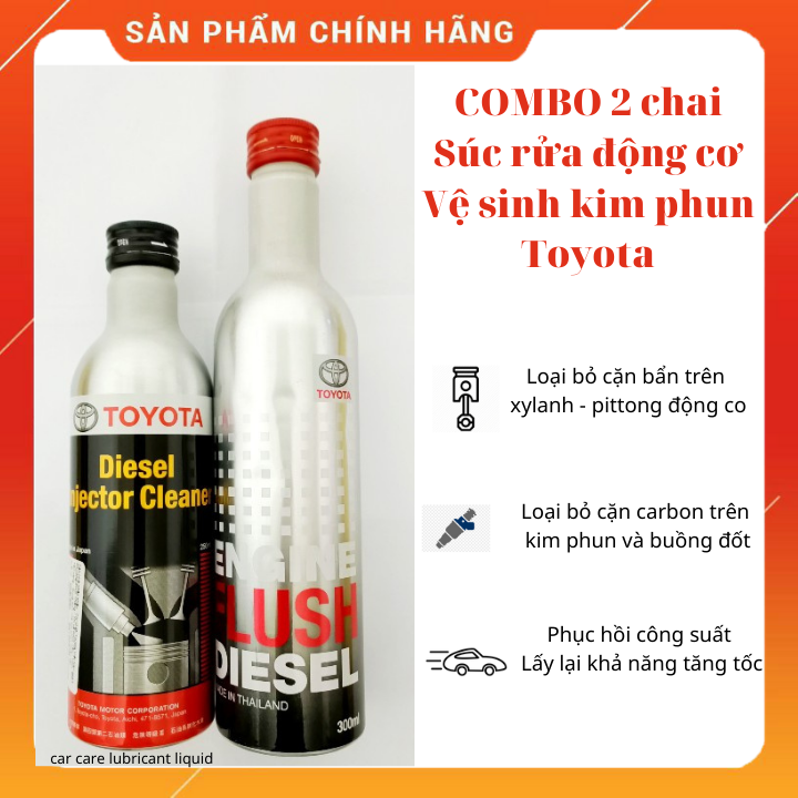 combo 2 chai súc rửa động cơ vệ sinh kim phun Toyota DIESEL