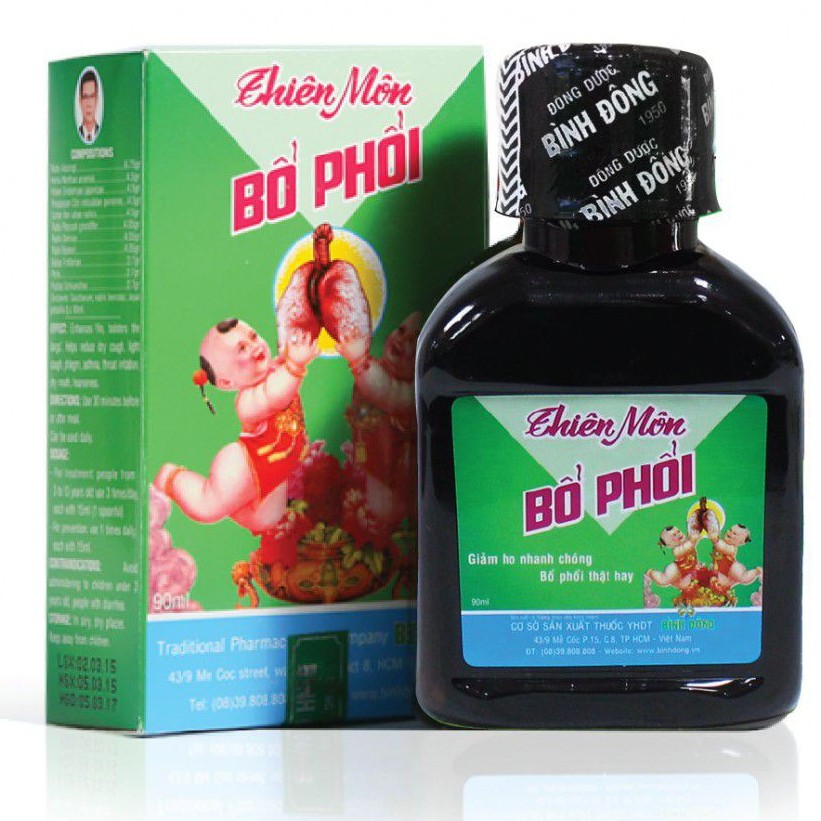 Thiên môn bổ phổi trẻ em chai 90ml - bổ phế - giảm ho cho bé