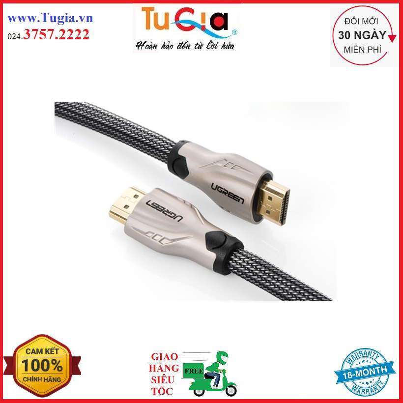 Cáp hdmi 1.4 19+1 dài 2m ugreen hd102 11191 - hàng chính hãng