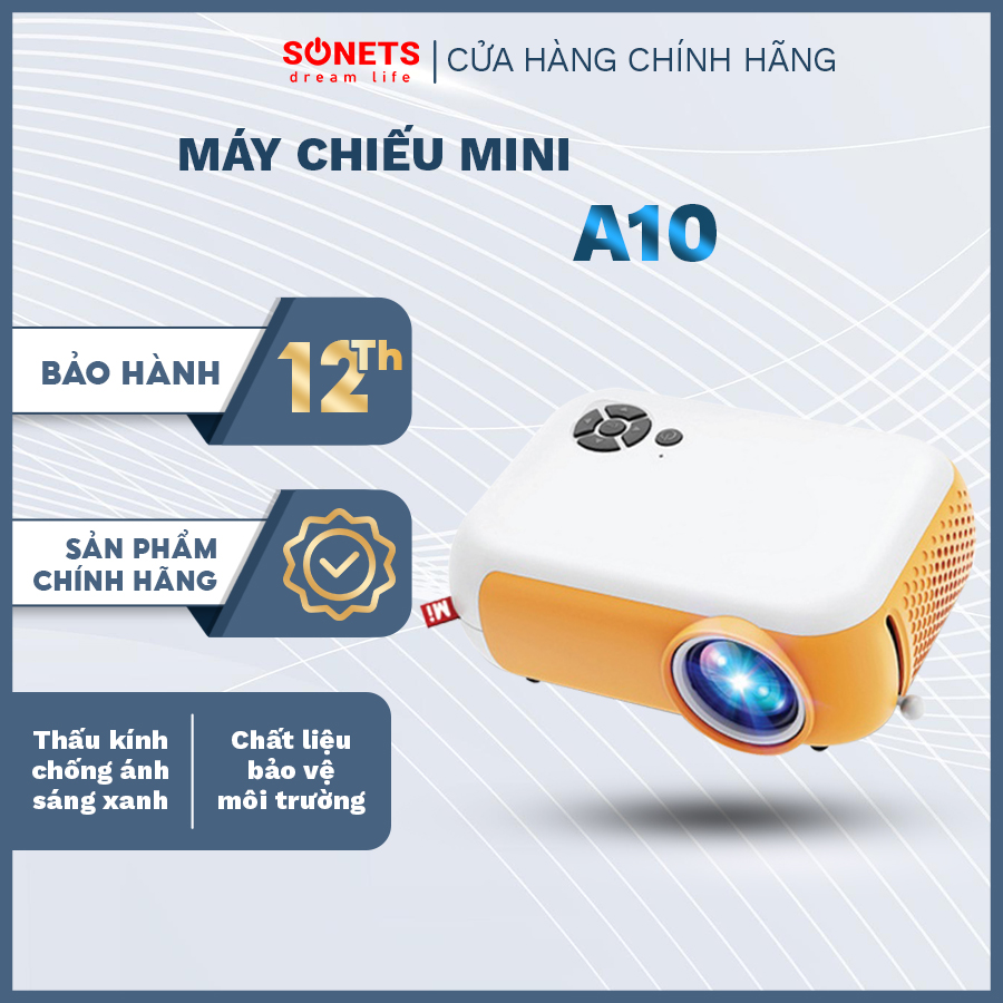 Máy chiếu phim mini a10, máy chiếu phim tại nhà, sonets.