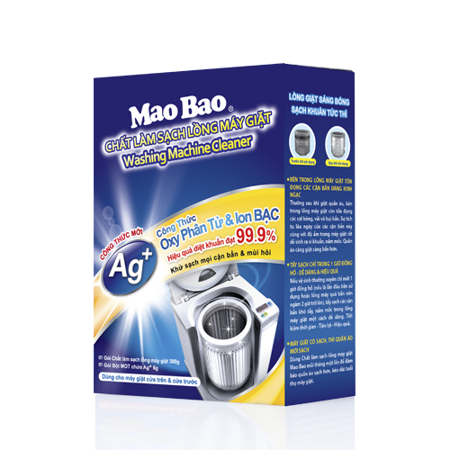 [Siêu thị WinMart] - Làm sạch lồng máy giặt Mao Bao 300g Ion bạc