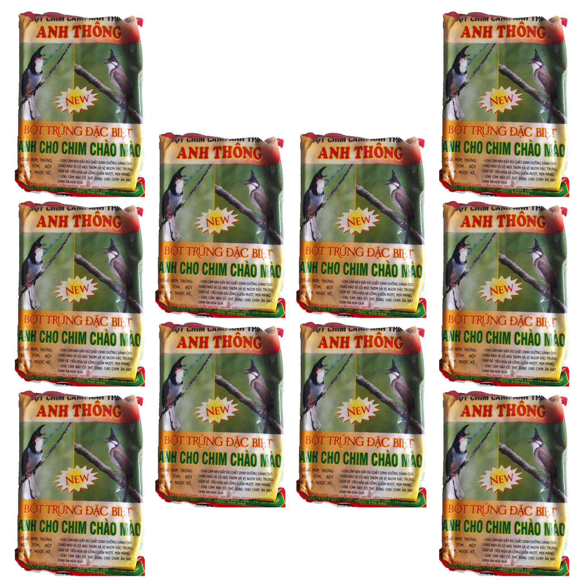 Combo 10 Gói Thức Ăn Chim Chào Mào Anh Thông 150g - Cám Chim Chào Mào