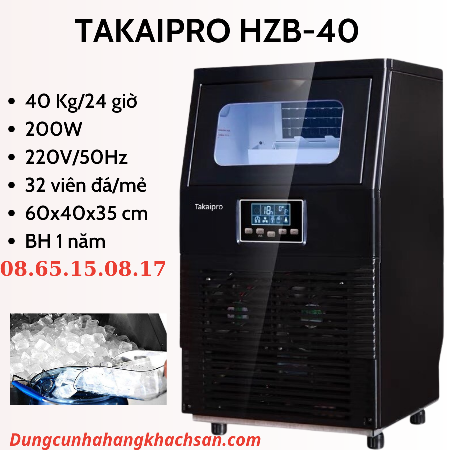 Máy làm đá viên takaipro hzb-60 68 kg/ngày