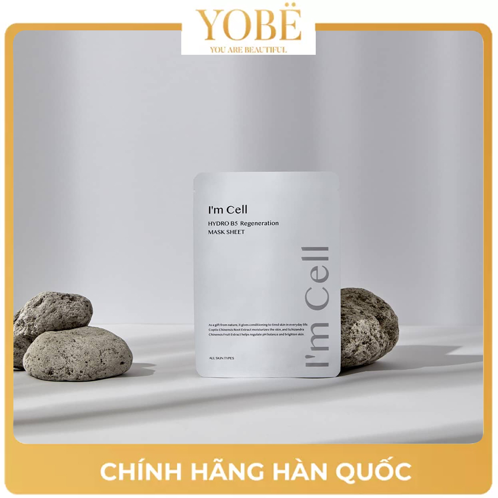 MẶT NẠ DƯỠNG ẨM PHỤC HỒI TÁI TẠO, TRẮNG SÁNG DA I’M CELL (HYDRO B5 REGENERATION MASK SHEET)