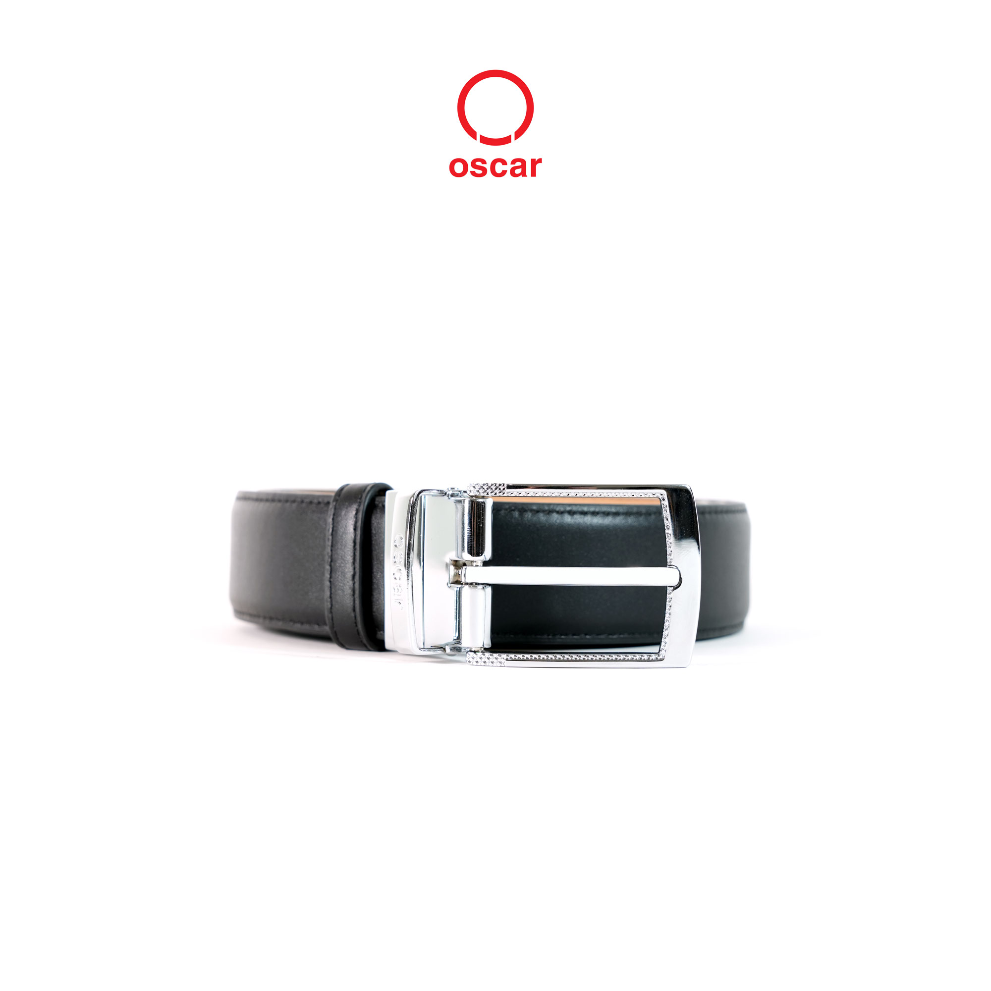 Thắt lưng Nam Oscar da thật, Dây nịt da bò chính hãng, Mặt khóa kim, Thiết kế tinh tế sang trọng OCMBLA 047