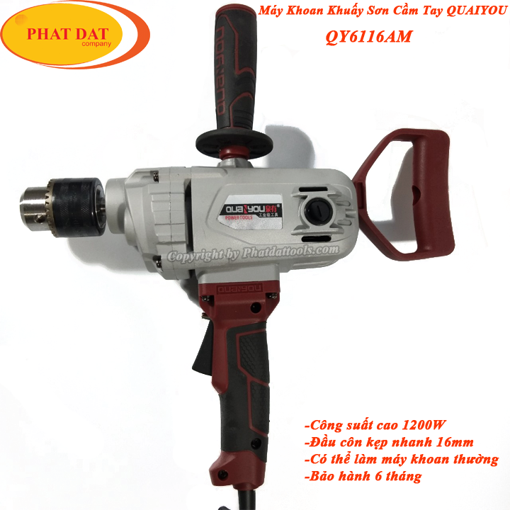 Máy khoan khuấy sơn quaiyou qy6116am-máy khuấy sơn