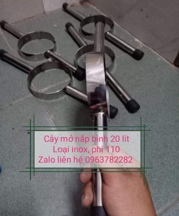 Cây mở nắp inox phi 110 Bình nước 20 lít