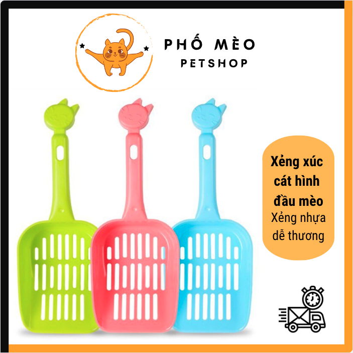 Xẻng xúc cát mèo hình đầu mèo