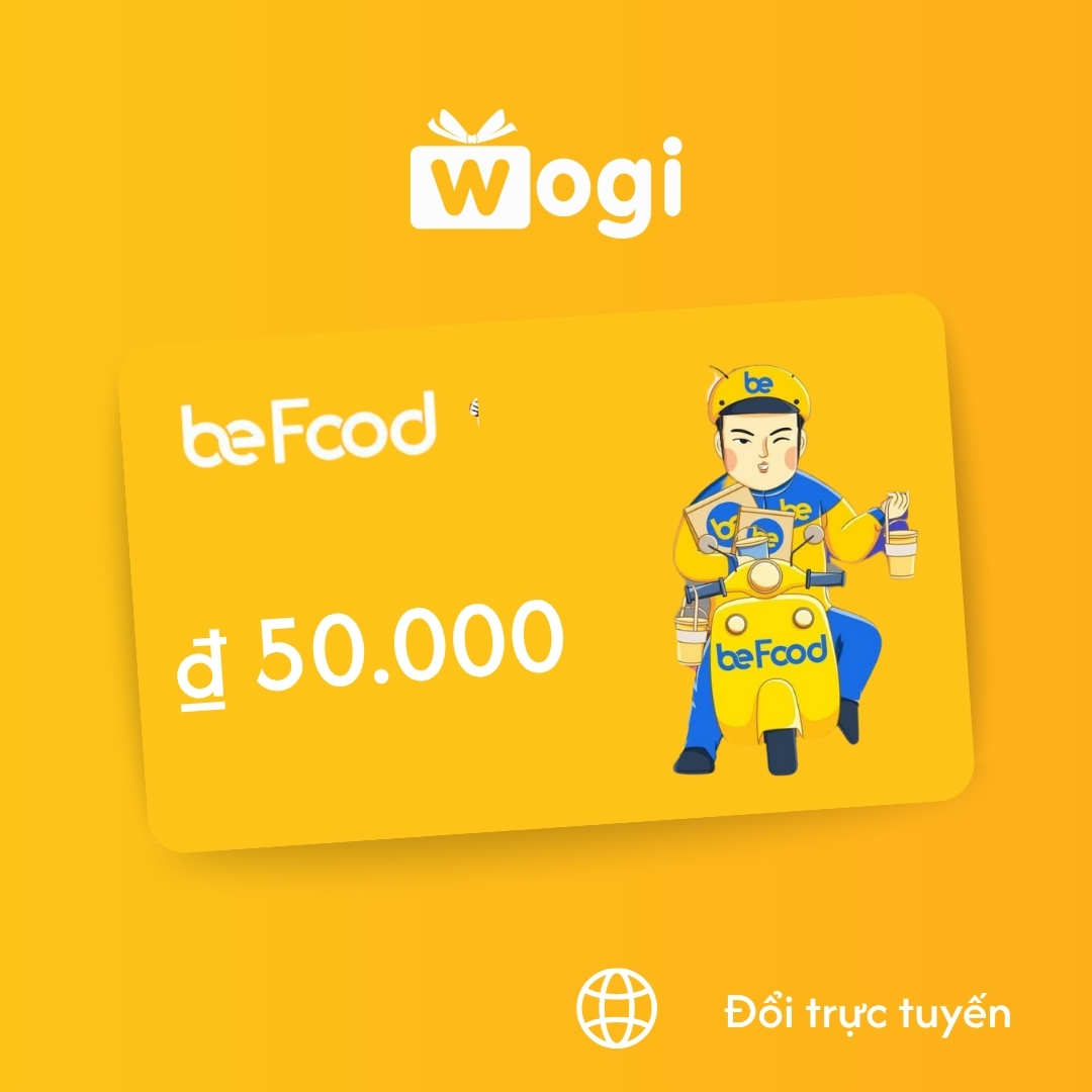Phiếu mua hàng  tiền mặt BE FOOD trị giá 50.000 ₫ (Có hiệu lực trong vòng 30 ngày)