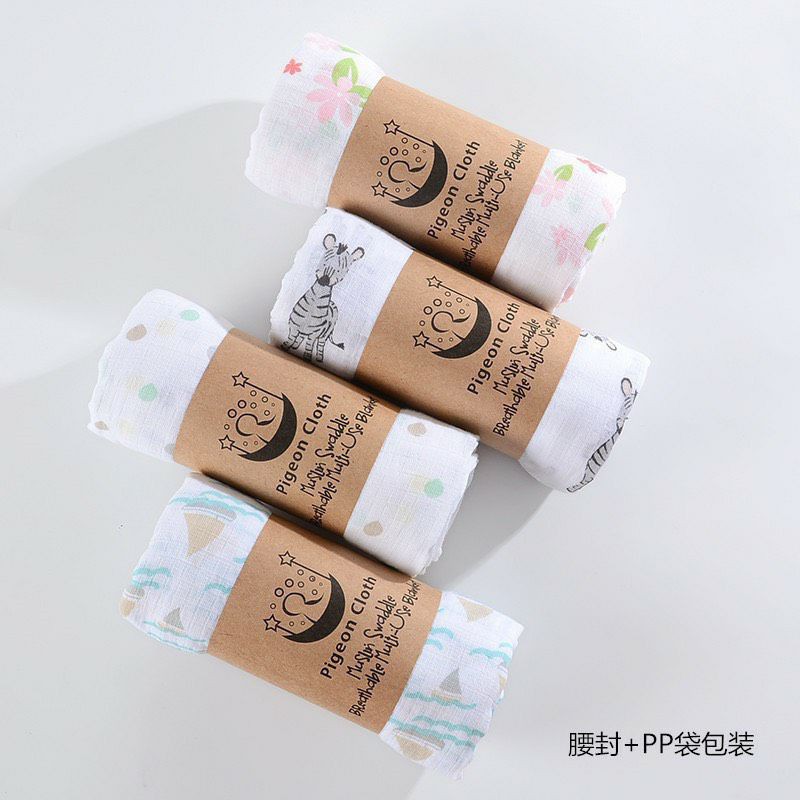 Khăn tắm sợi tre muslin cho bé sz 110*110