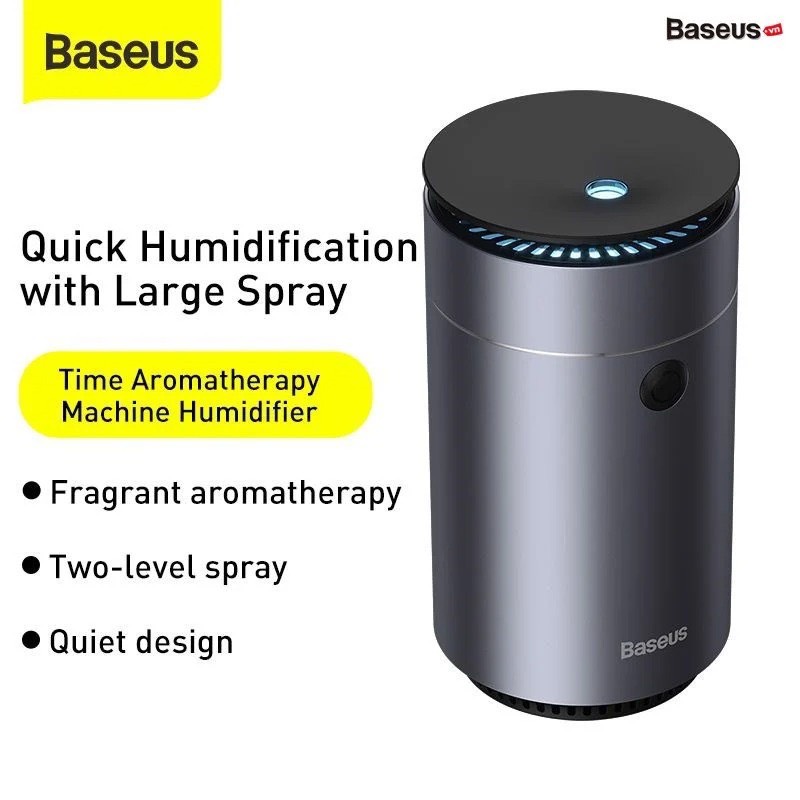 Máy phun sương tạo ẩm xông tinh dầu mini dùng cho xe hơi Baseus Time Aromatherapy Humidifier 75ml