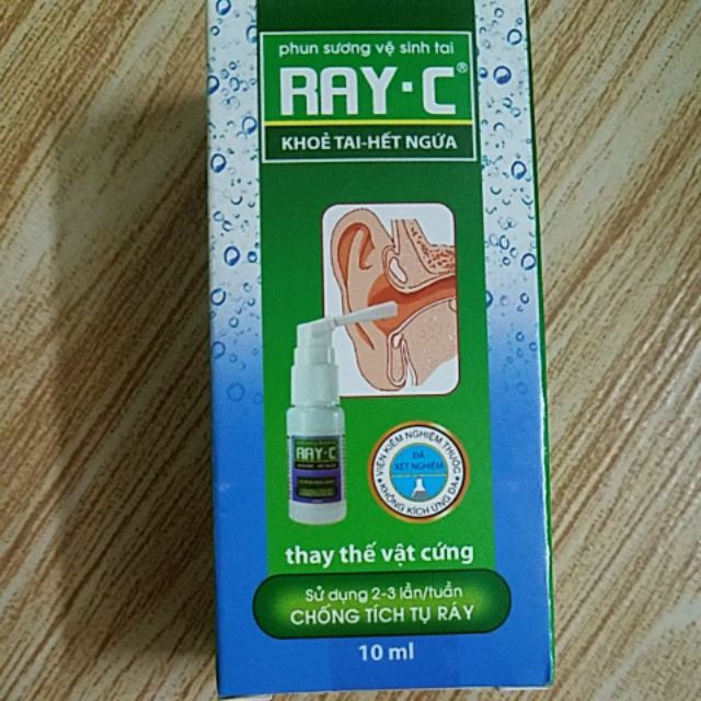 vệ sinh tai Ray-C cam kết hàng đúng mô tả chất lượng đảm bảo an toàn đến sức khỏe người sử dụng