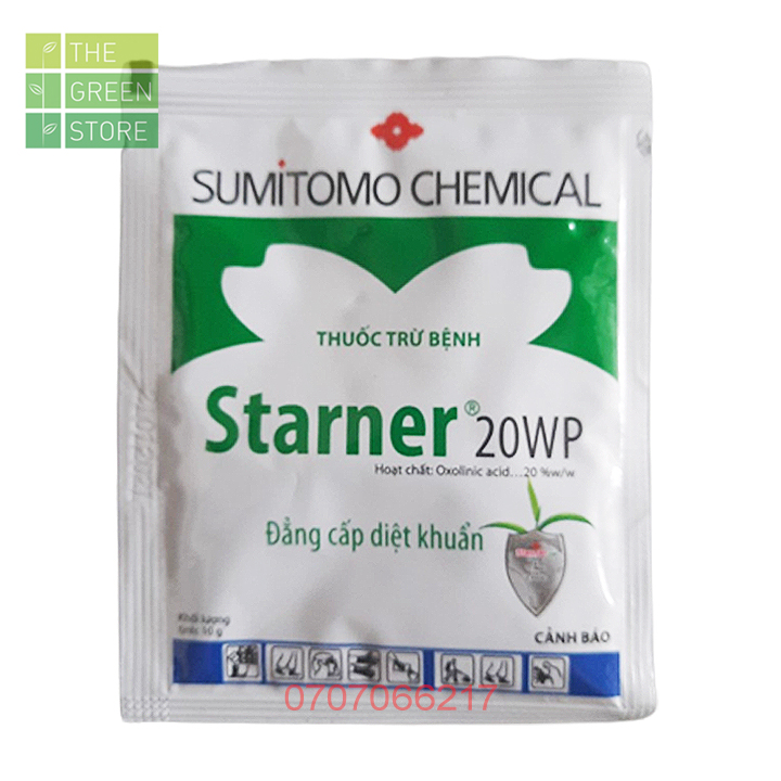 Thuốc trừ bệnh vi khuẩn STARNER (10g) đặc t rị thối nhũn cho hoa kiểng (lan, sứ,...), rau màu, cây ăn quả