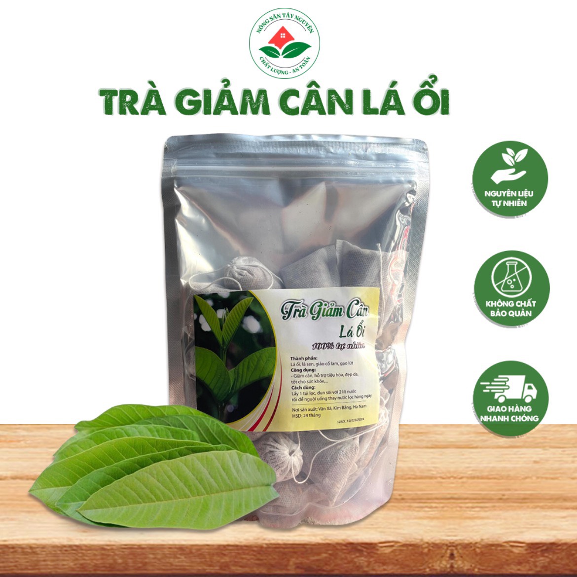 Trà lá ổi túi lọc giảm cân, giảm mỡ bụng 20 túi