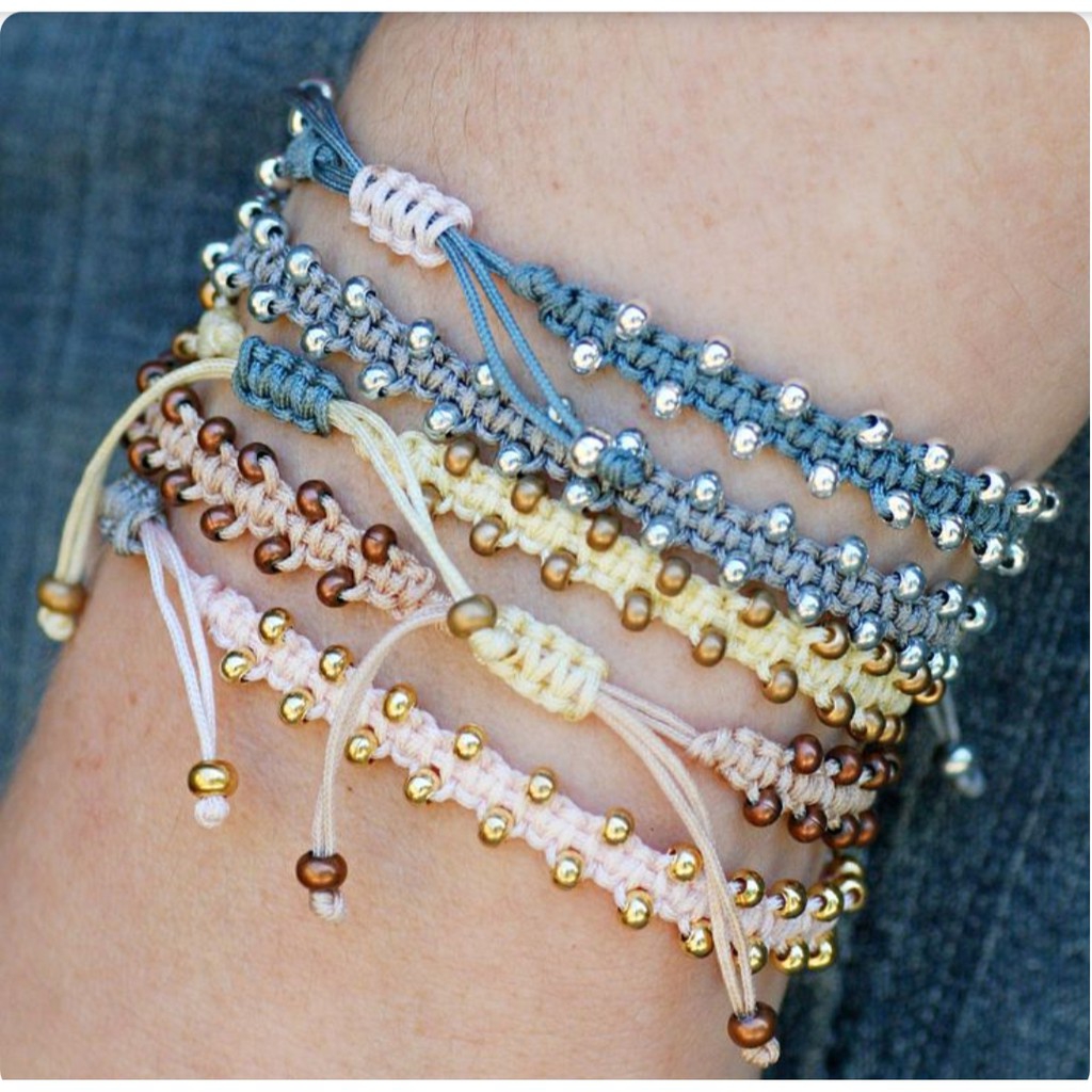 Vòng tay vòng chân may mắn-Wendy-Friendship bracelet-hạt cườm 2-Vòng tay tình bạn-bạn bè handmade DIY