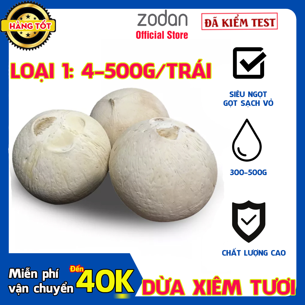 [CHỈ GIAO HỎA TỐC ] Dừa xiêm Bến Tre gọt trọc, dừa tươi gọt vỏ - Siêu ngọt - Chuẩn dừa xiêm Bến Tre - Zodan