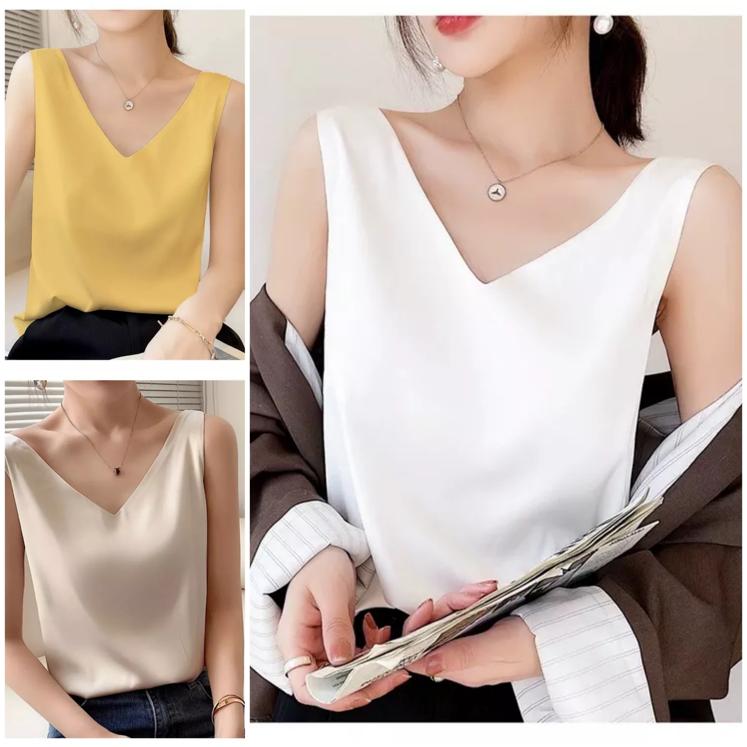 Áo 2 Dây MADELA Vải TƠ cao cấp Áo Sát nách Mùa Hè❤️💥FREESHIP❤️💥[Giá gốc tận xưởng]