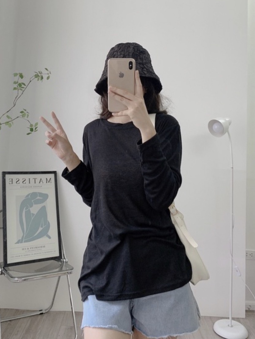 ❤️❤️ Áo thun cổ tròn dài tay mềm mại siêu nữ tính 🥰🥰🥰🥰 Em áo này siêu dễ mặc, cực kì thoải mái, nhẹ nhàng mềm mại 💯-LĐ