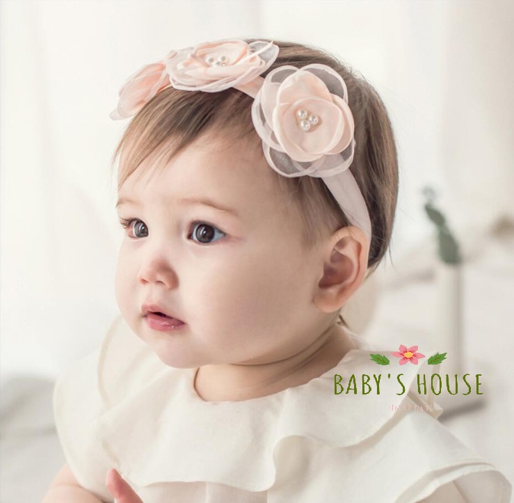 Băng đô cho bé , băng đô hoa hồng cho bé BD01 - Baby's House