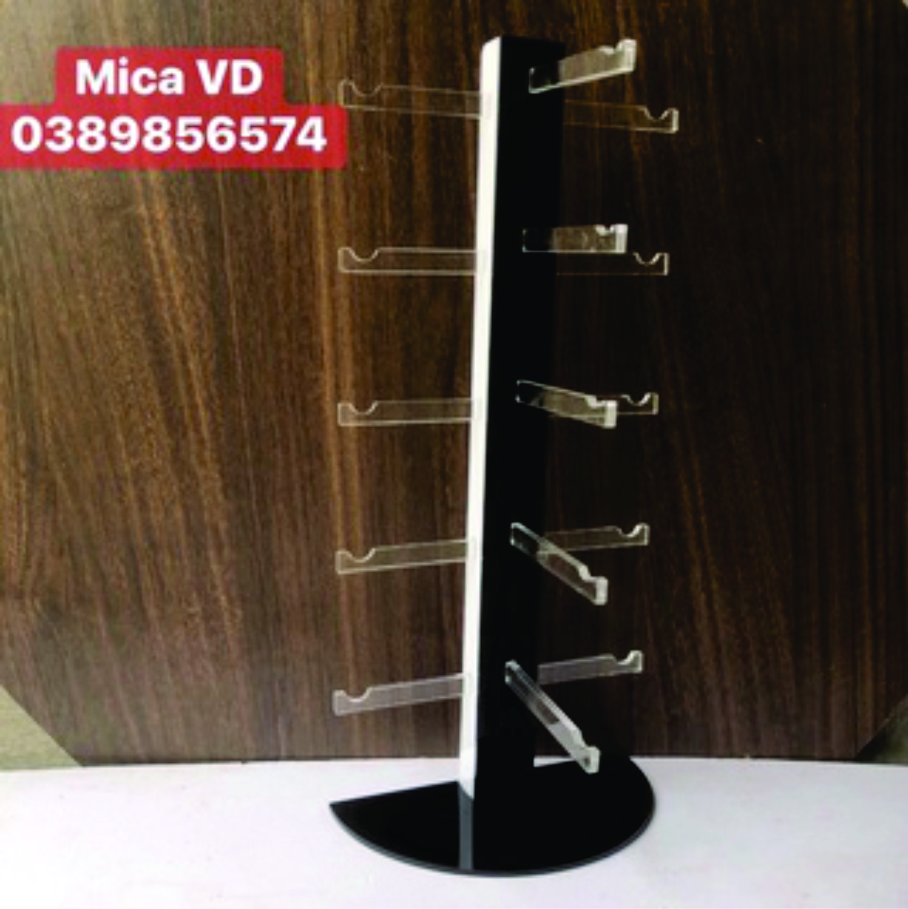 Kệ kính mắt màu đen, kệ xương cá, giá treo kính mắt