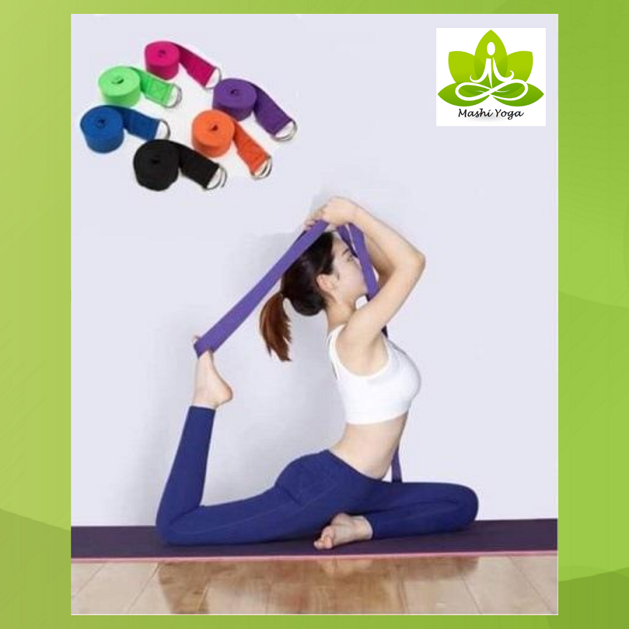 [HCM]Dây tập yoga (3m) hỗ trợ giãn cơ tốt - Mashi Yoga