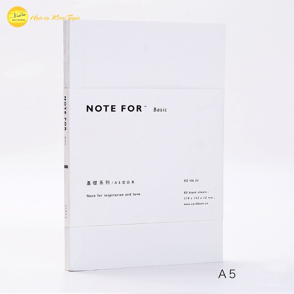 Sổ tay cơ bản note for basic a5, a6 làm bullet journal/planner/nhật ký/scrapbook - sổ grid ô vuông, trơn, kẻ ngang