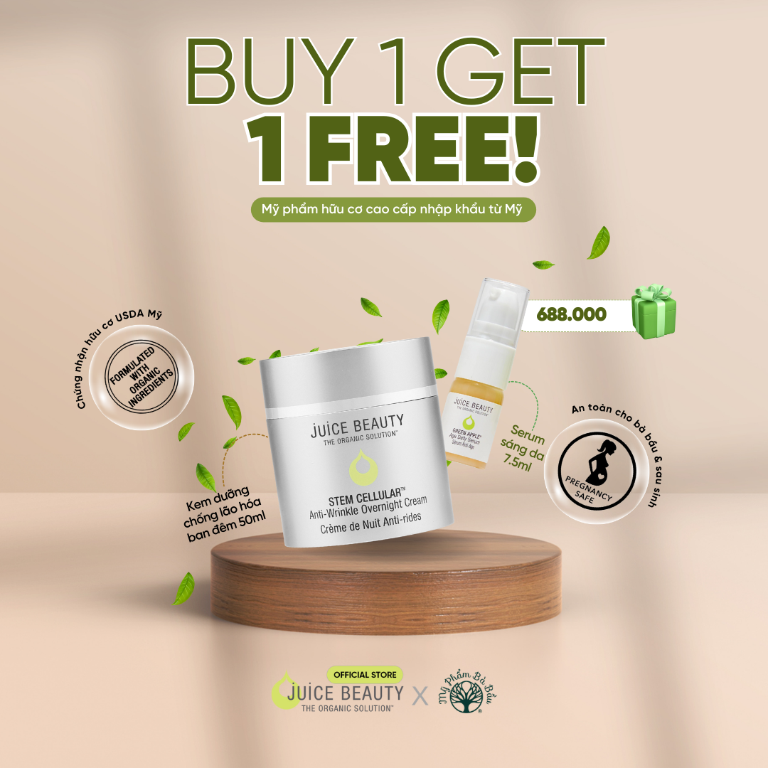 Kem dưỡng đêm chuyên sâu hữu cơ cao cấp Juice Beauty Stem Cellular Anti-Wrinkle Overnight Cream